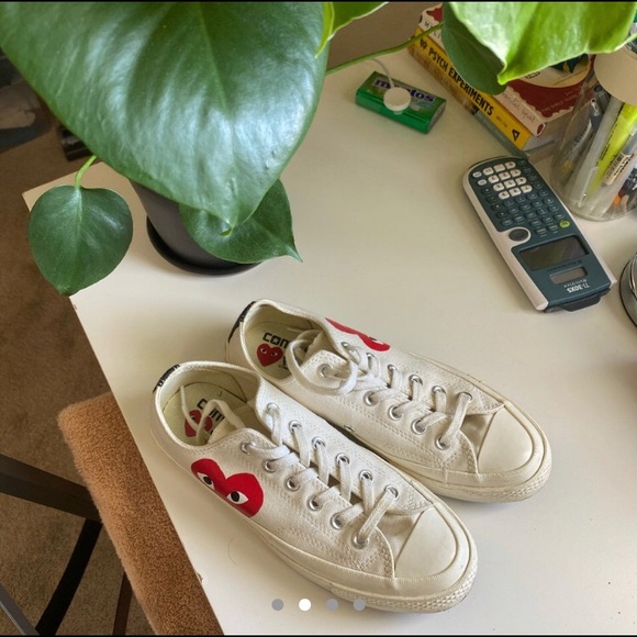 White Low Top Comme des Garçons Converse Play - Picture 3 of 3